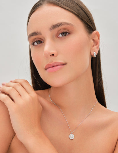 Aries Horoscope Pendant Necklace In Silver