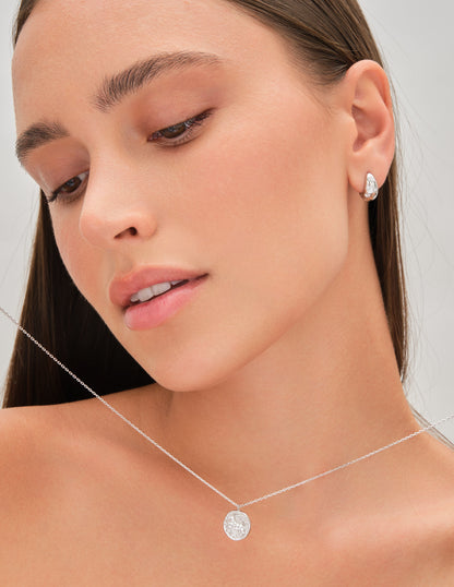 Aries Horoscope Pendant Necklace In Silver