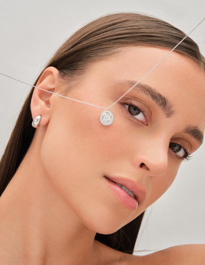 Aries Horoscope Pendant Necklace In Silver