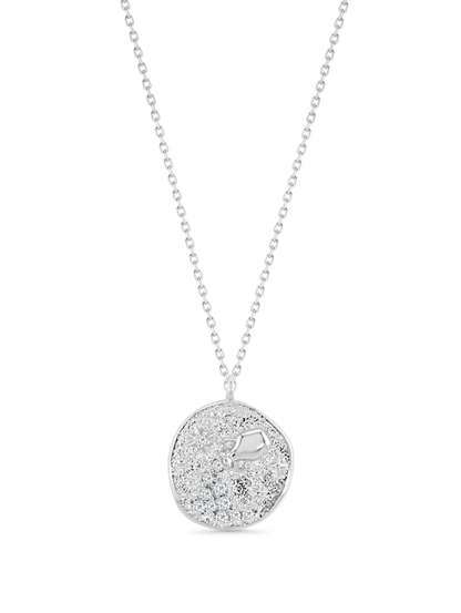 Aquarius Horoscope Pendant Necklace In Silver
