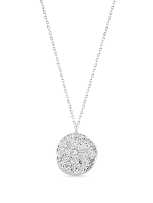 Aquarius Horoscope Pendant Necklace In Silver