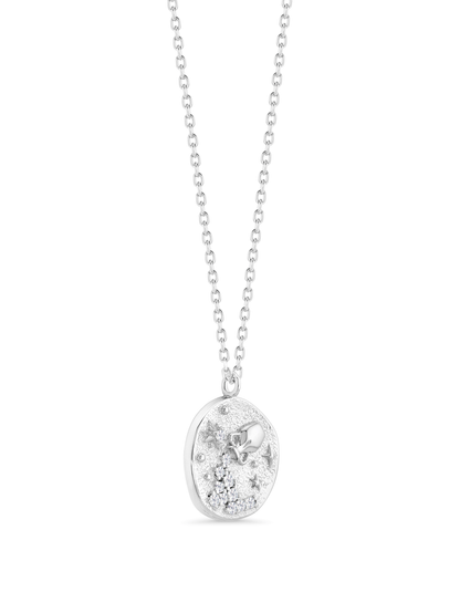 Aquarius Horoscope Pendant Necklace In Silver
