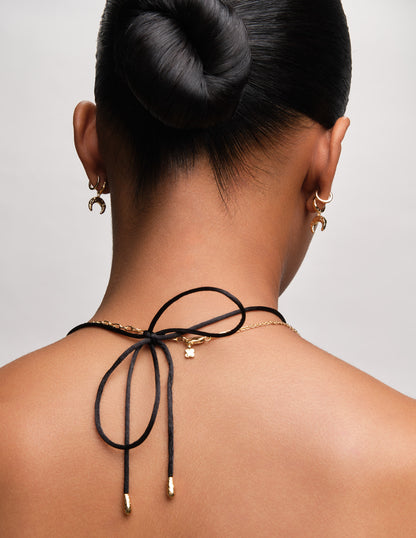 Amulet Snake Cord Necklace In Gold