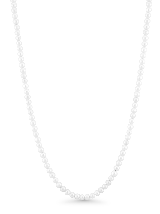 Celestial Seed Pearl Beaded Necklace In Gold