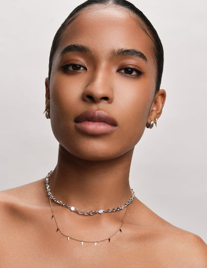 Tusk Station Necklace In Gold