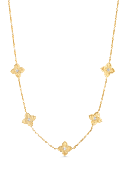 Primrose Clover Station Pendant Necklace