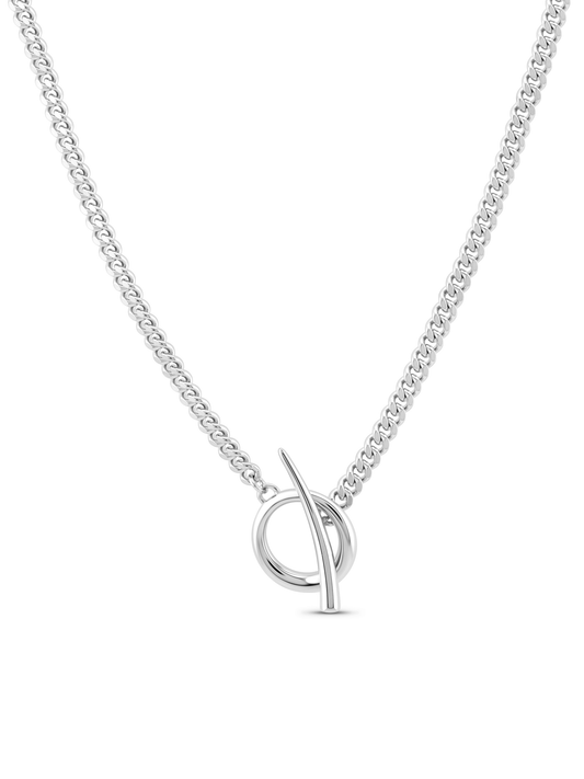 Tusk T-Bar Necklace in Silver