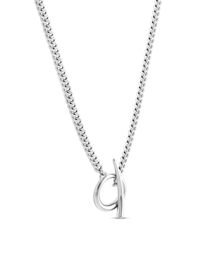 Tusk T-Bar Necklace in Silver