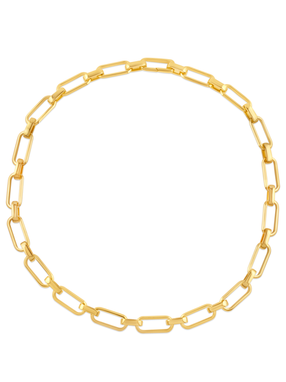 Oval Link Statement Chain Necklace In Gold