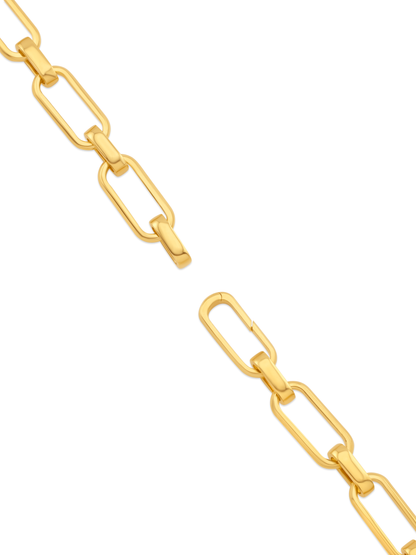 Oval Link Statement Chain Necklace In Gold