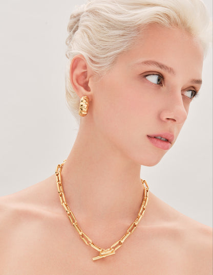T-Bar Chain Necklace In Gold