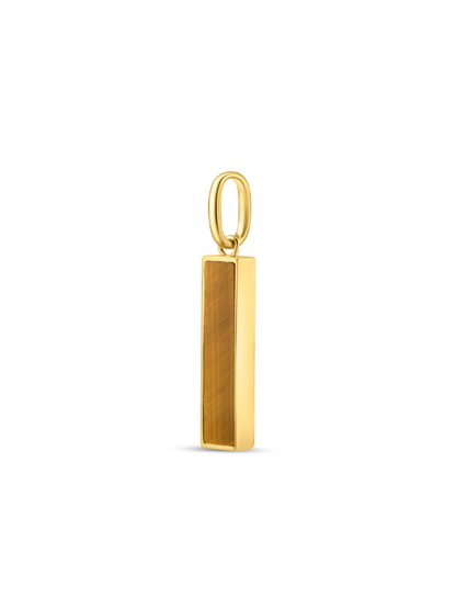 Thread-On Tigers Eye Charm In Gold