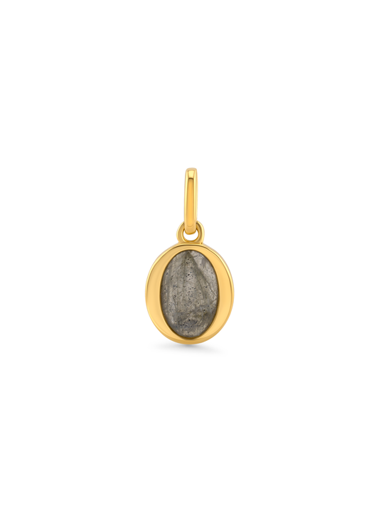THREAD-ON LABRADORITE CHARM IN GOLD