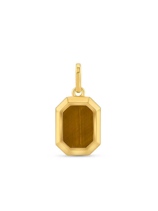 Thread-On Tigers Eye Charm in Gold