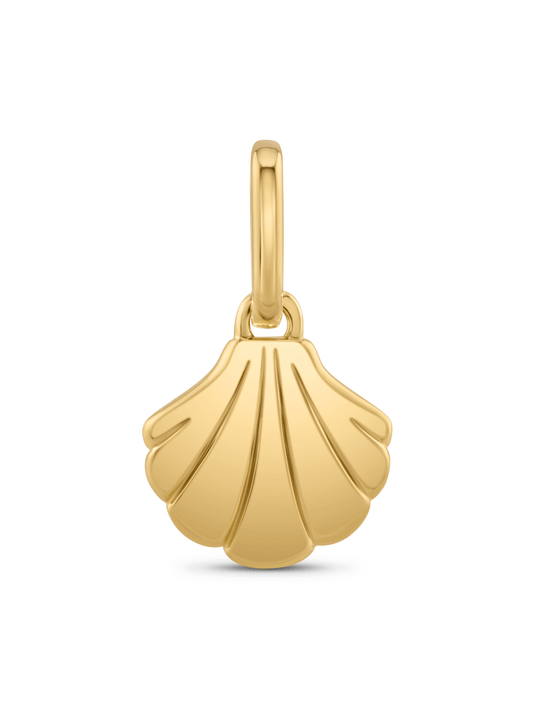 Thread-On Clam Shell Charm In Gold