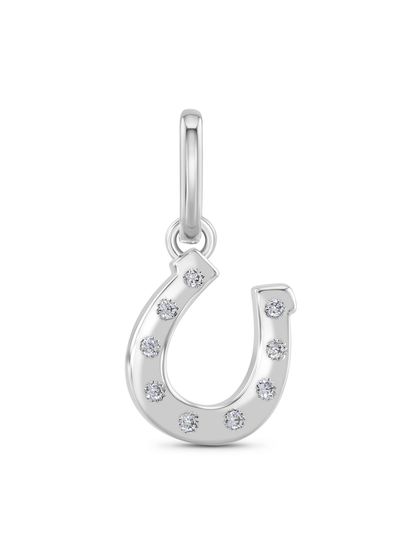 Thread-On Horseshoe Charm In Silver