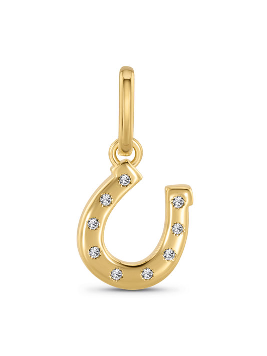 Thread-On Horseshoe Charm In Gold