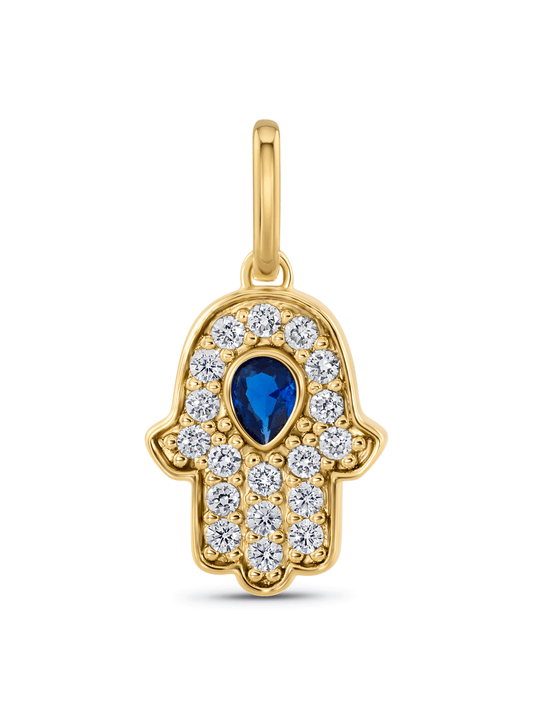 Thread-On Hamsa Charm In Gold