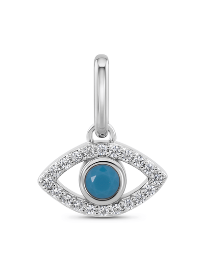 Thread-On Pavé Evil Eye Charm In Silver