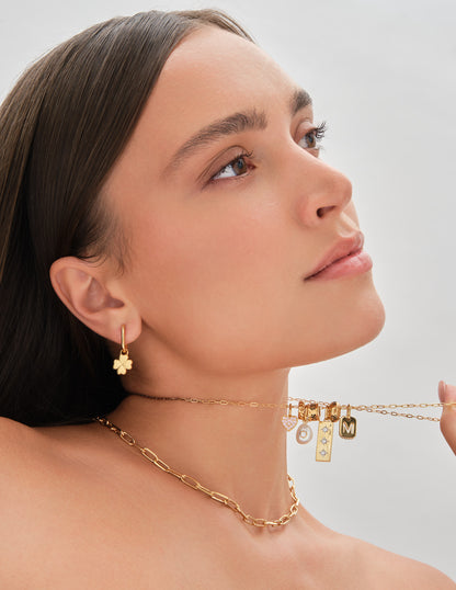Thread-On Pavé Heart Charm In Gold