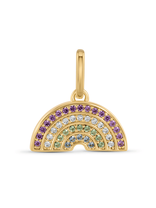 Thread-On Rainbow Charm In Gold