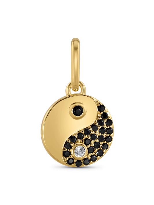 Thread-On Yin-Yang Charm In Gold