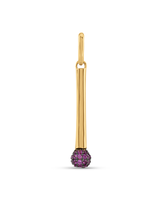Thread-On Matchstick Charm In Gold