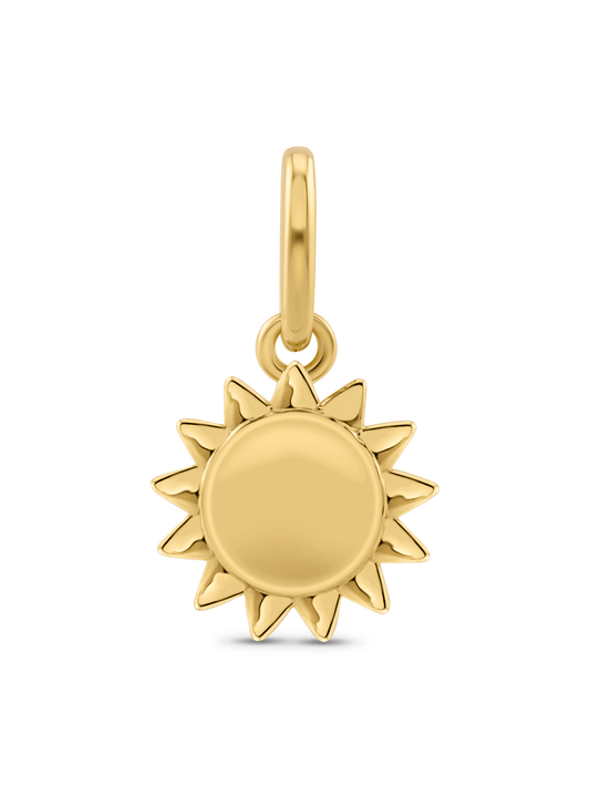 Thread-On Sun Charm In Gold