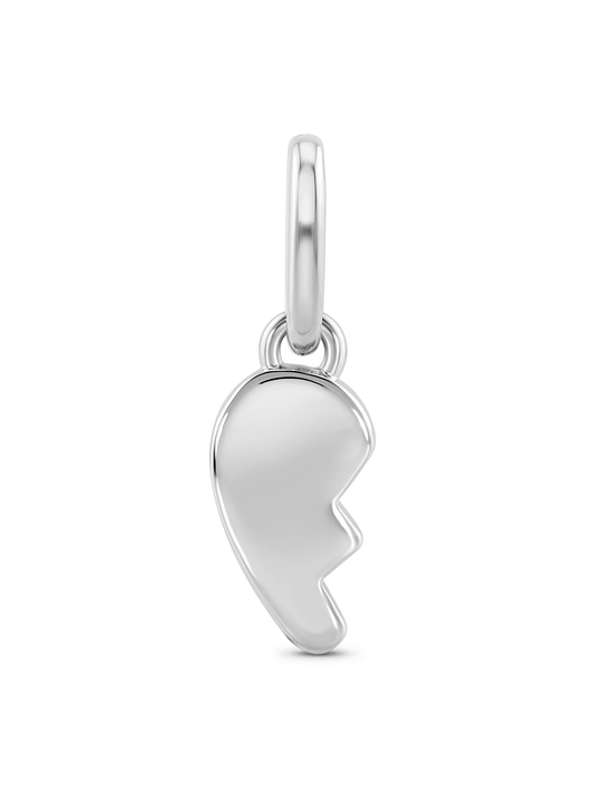 Thread-On Left-Side Friendship Charm In Silver