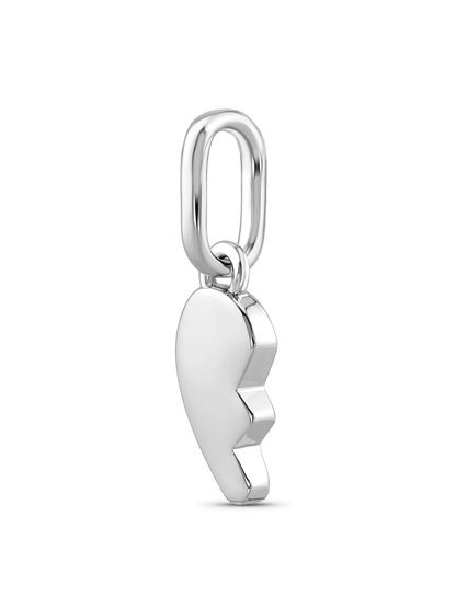 Thread-On Left-Side Friendship Charm In Silver