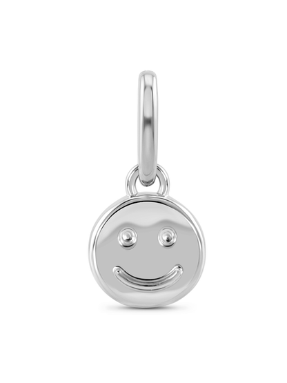 Thread-On Happy Sad Charm In Silver