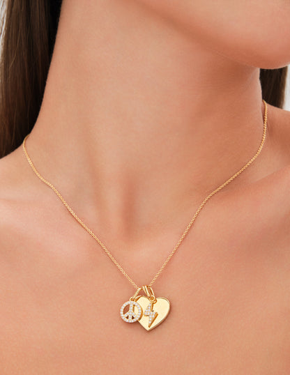 Thread-On Pavé Lightening Bolt Charm In Gold