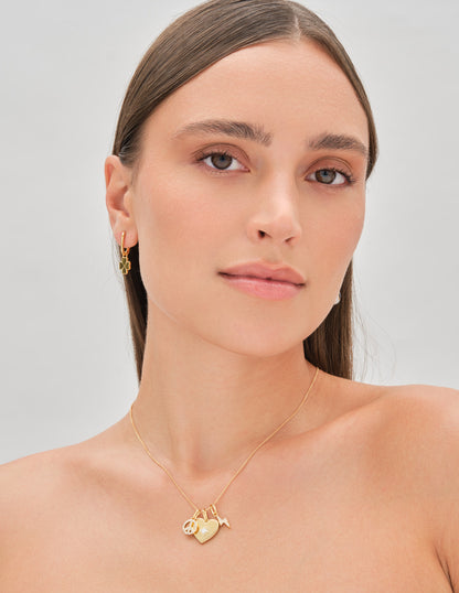 Thread-On Pavé Lightening Bolt Charm In Gold