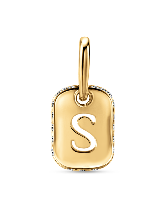 Thread-On Initial S Charm In Gold