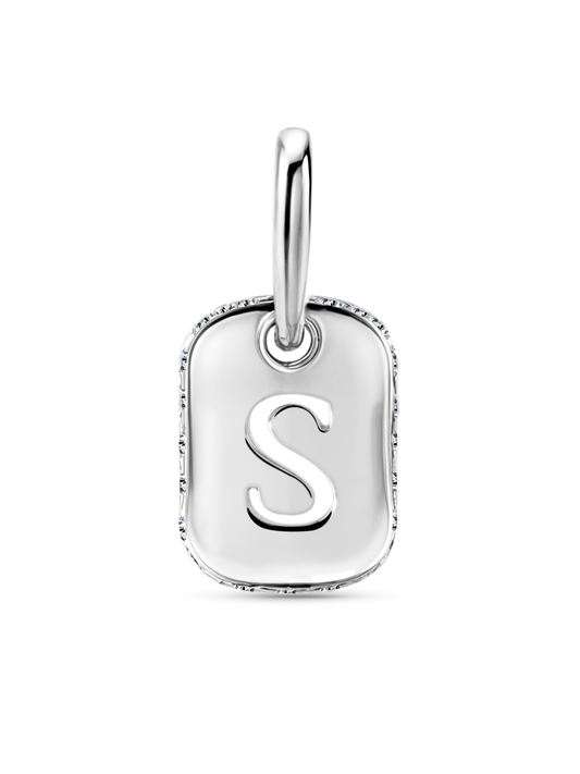 Thread-On Initial S Charm In Silver
