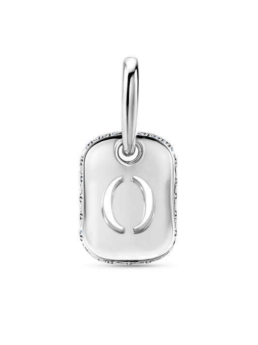 Thread-On Initial O Charm in Silver