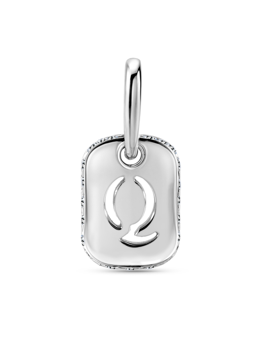 Thread-On Initial Q Charm In Silver