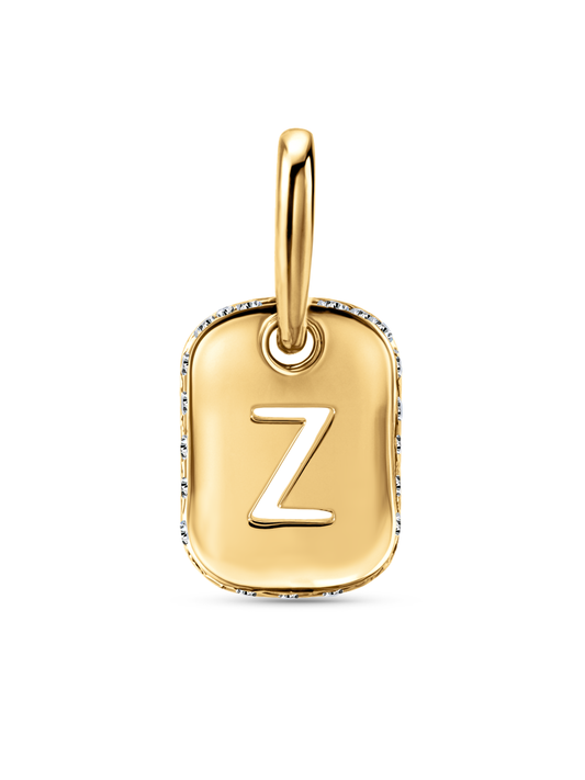 Thread-On Initial Z Charm in Gold