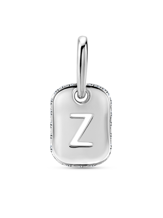 Thread-On Initial Z Charm in Silver