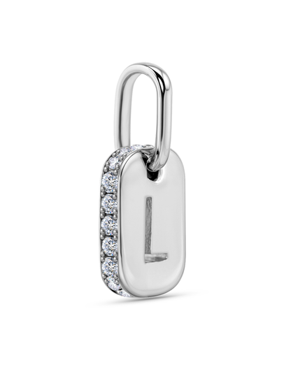 Thread-On Initial L Charm In Silver
