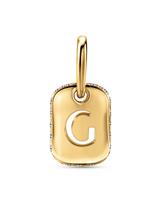 Thread-On Initial G Charm In Gold
