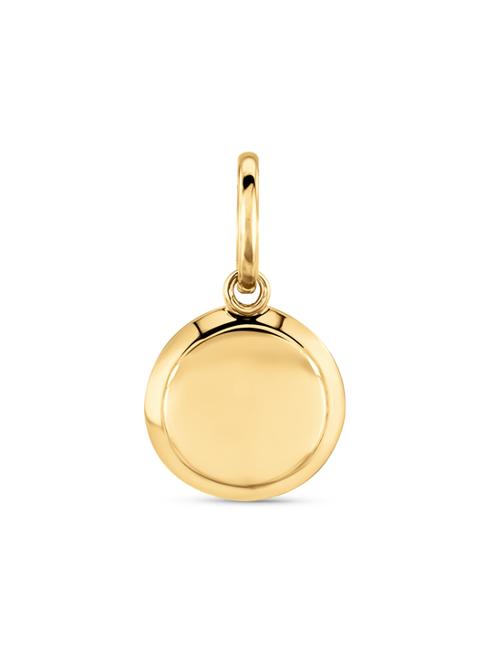 Mini Thread-On Round Disc Charm In Gold