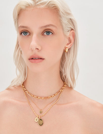 Thread-On Pavé Edge Oval Charm In Gold