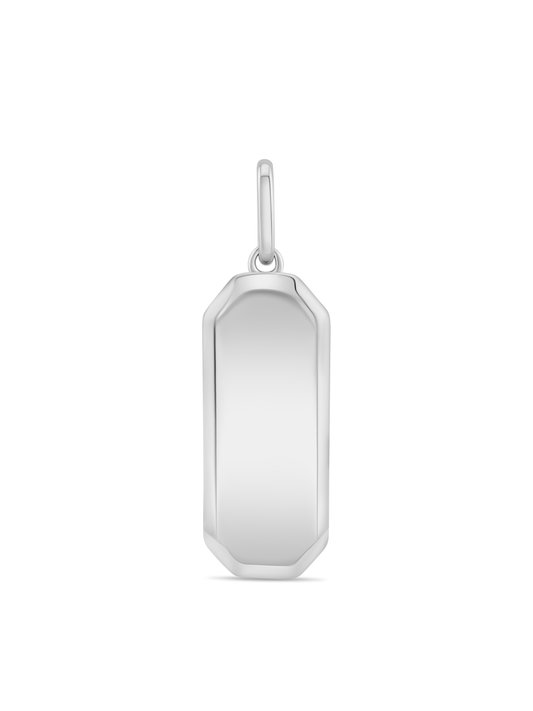 Thread-On Octagon Bar Charm in Silver