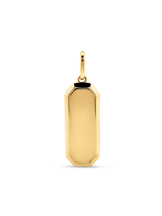 Thread-On Octagon Bar Charm in Gold