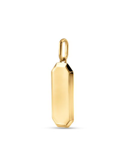 Thread-On Octagon Bar Charm in Gold