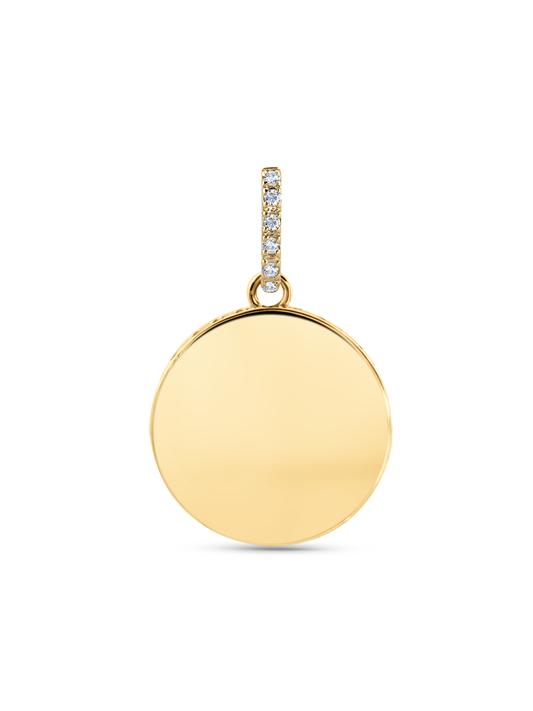 Thread-On Pavé Edge Disc Charm In Gold