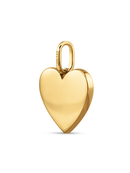 Thread-On Heart Crystal Charm In Gold