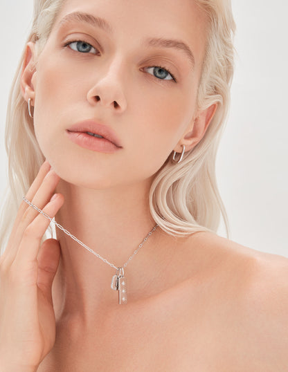Thread-On Station Set Charm In Silver