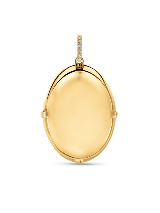 Thread-On Oval Disc Charm In Gold